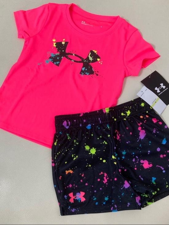 Under Armour Other - Under Armour cute pink neon colorful shorts set 2020